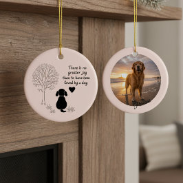 Hundedenken Foto Größere Freude Zitat Rettung Keramik Ornament