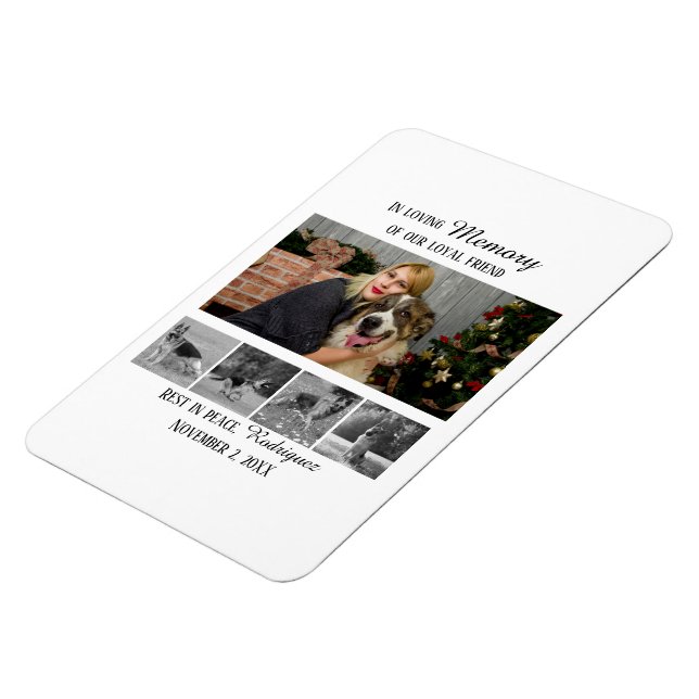 Hundedenkenmal 5 Foto-Collage Haustier-Tribut Magnet (Linke Seite)