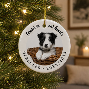 Hundedenkenmal Für Immer In Unseren Herzen Keramik Ornament