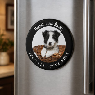 Hundedenkenmal Für Immer In Unseren Herzen Schwarz Magnet