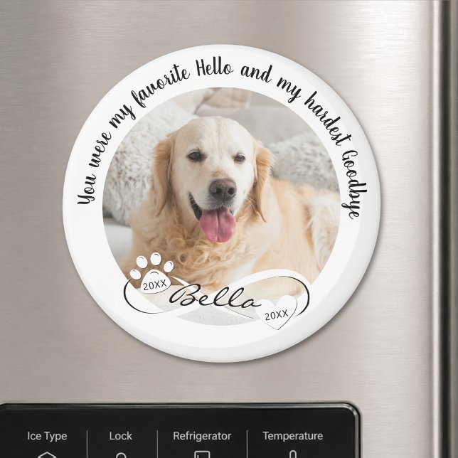 Hundedenkenmal Lieblings Hallo Härtester Abschied  Magnet (Von Creator hochgeladen)