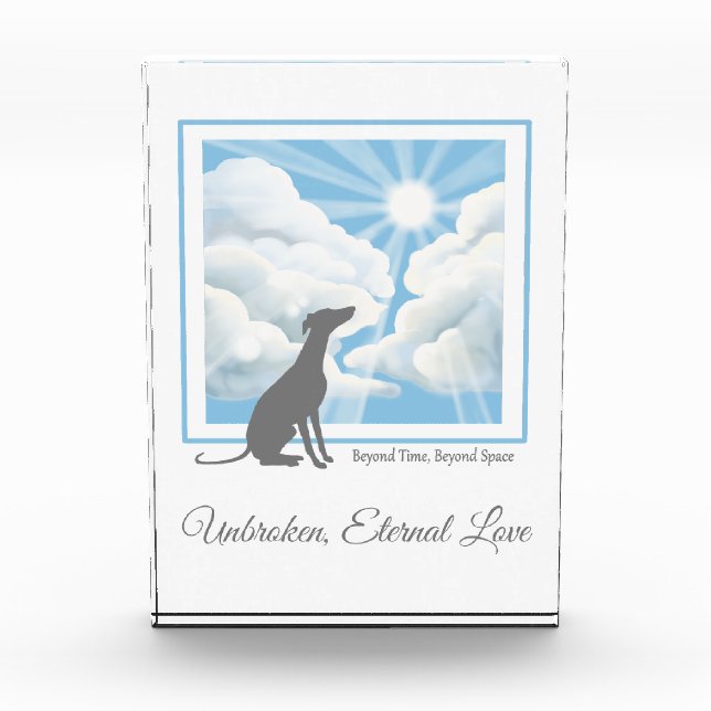 Hundedenkmal Acryl-Fotoblock - Windhund Fotoblock (Vorderseite)