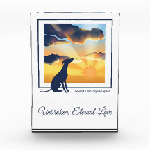 Hundedenkmal Acryl-Fotoblock - Windhund