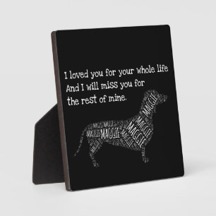 Hundedenkmal-Schild - Personalisierter Hund Dachsh Fotoplatte
