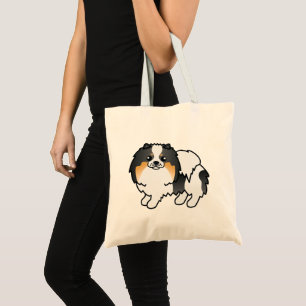 Hundedesign für den weißen Tricolor-Spitz Tragetasche