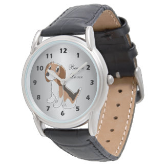 Hundedesign für personalisierte Beagle Armbanduhr