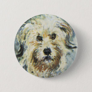 Hundedetail von Claude Monet-Malen Button