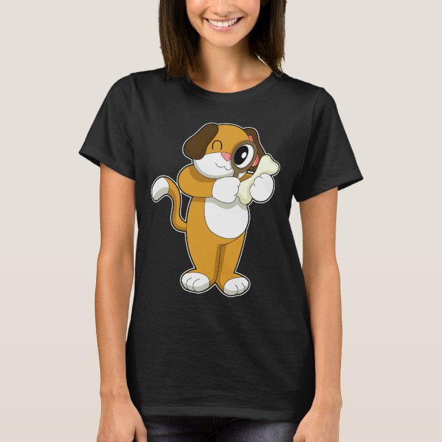 Hundedetektiv-Magnifying-Glas T-Shirt (Vorderseite)