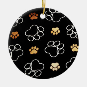 Hundedruckschmuck Keramik Ornament