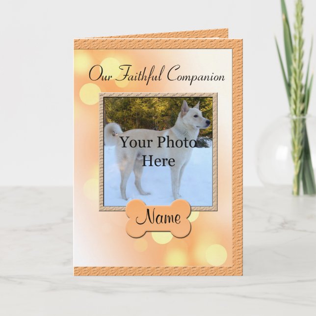 Hundeerinnerungsmitteilung - Haustier-Verlust Ankündigung (Vorderseite)