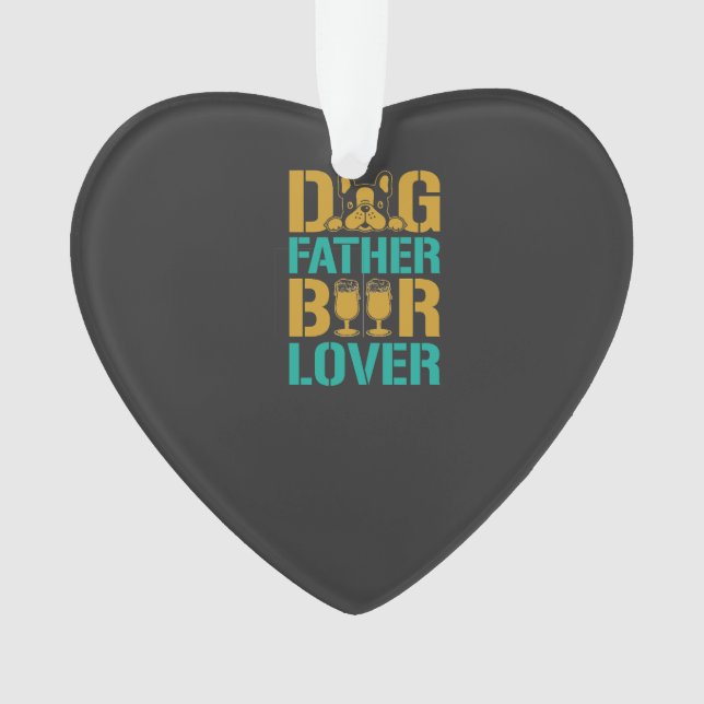 Hundefather Bierliebhaber Ornament (Vorderseite)
