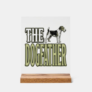 Hundefather Terrier Vintage Gravur Shirt Design_ Acrylschild