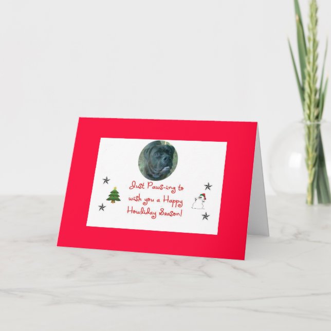 Hundefeiertagskarte Feiertagskarte (Vorderseite)