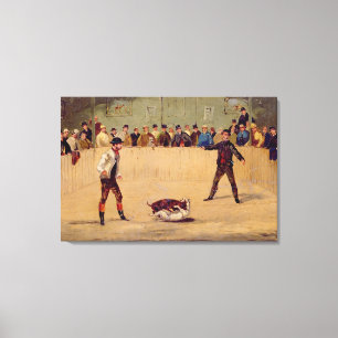 Hundefekten (Öl auf Papier) Leinwanddruck