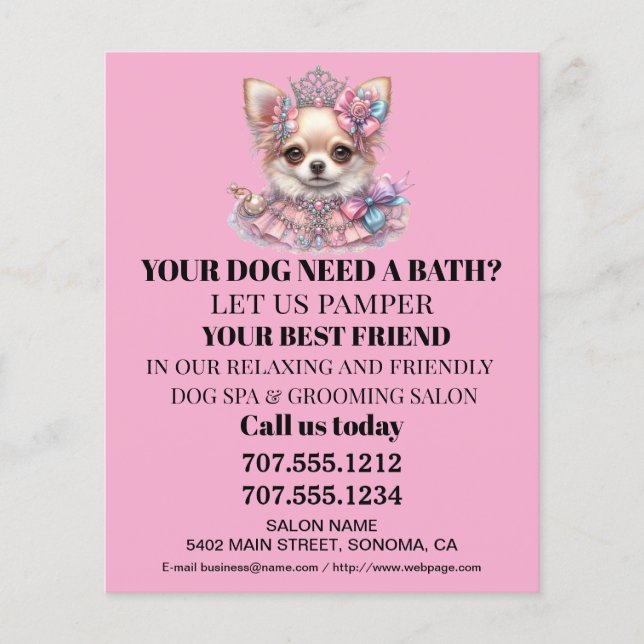 Hundefeld personalisierter Flyer (Vorne)