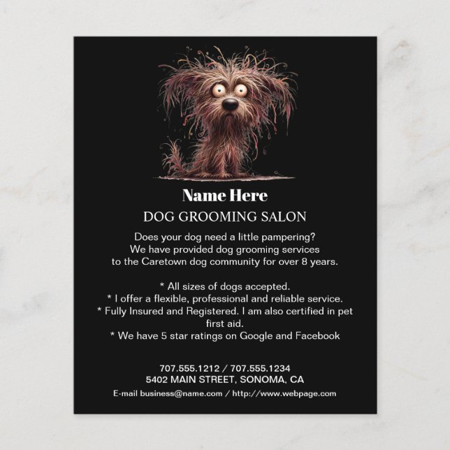 Hundefeld personalisierter Flyer (Vorne)