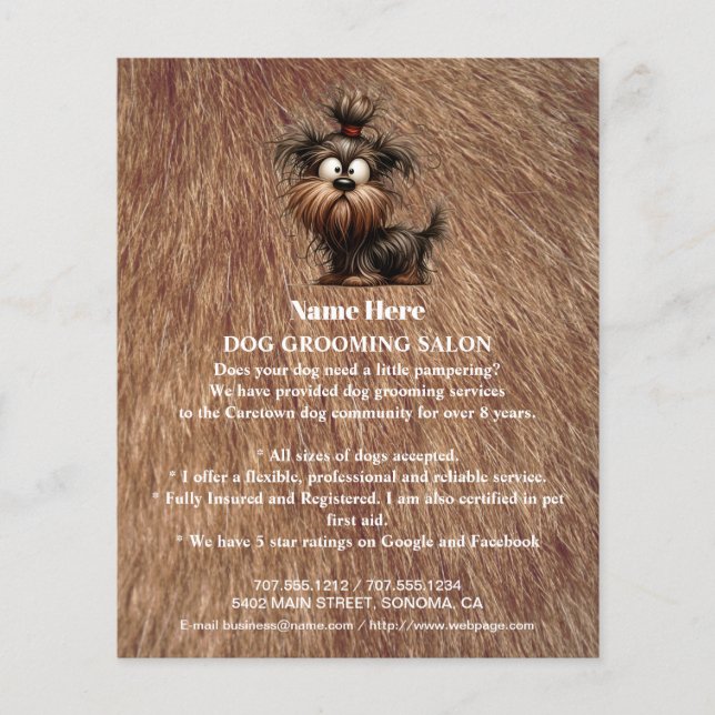 Hundefeld personalisierter Flyer (Vorne)
