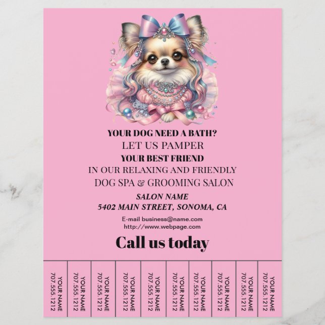 Hundefeld personalisierter Flyer (Vorne)