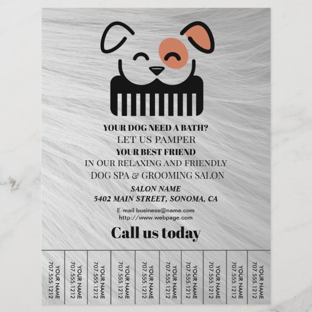 Hundefeld personalisierter Flyer (Vorne)