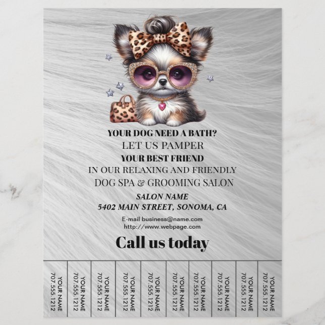 Hundefeld personalisierter Flyer (Vorne)