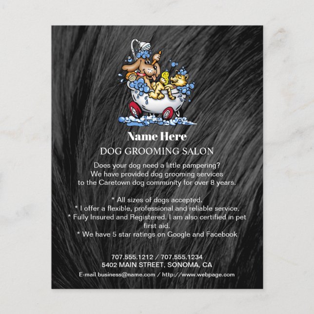 Hundefeld personalisierter Flyer (Vorne)