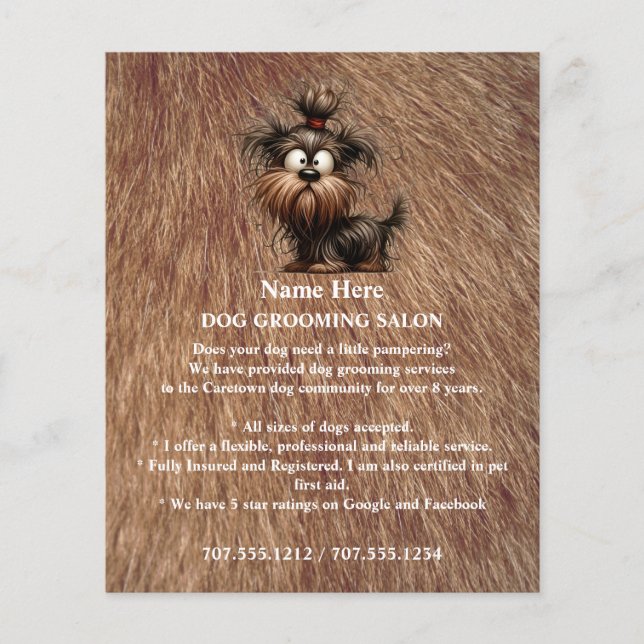 Hundefeld personalisierter Flyer (Vorne)