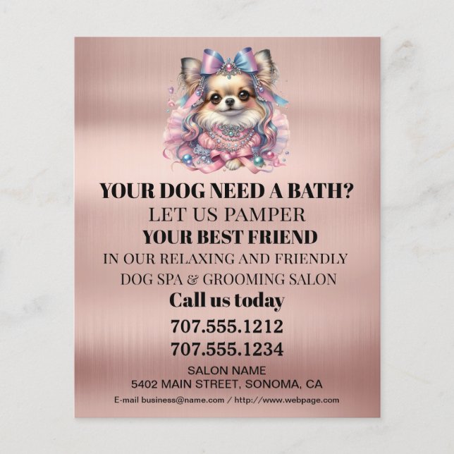 Hundefeld personalisierter Flyer (Vorne)