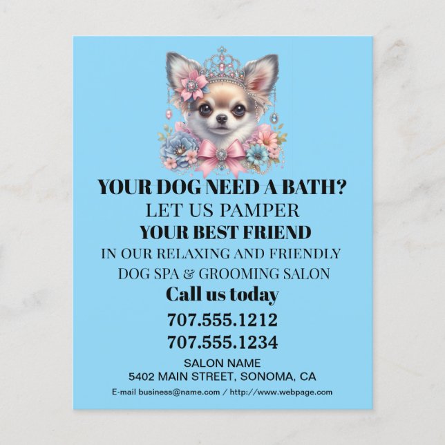 Hundefeld personalisierter Flyer (Vorne)