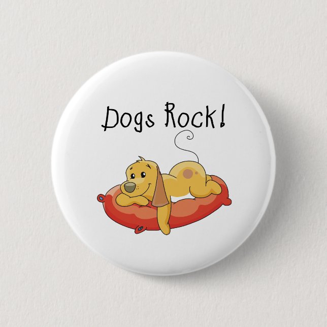 Hundefelsen-T-Shirts und Geschenke Button (Vorderseite)