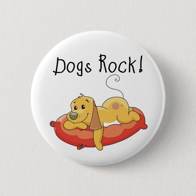 Hundefelsen-T-Shirts und Geschenke Button (Vorderseite)