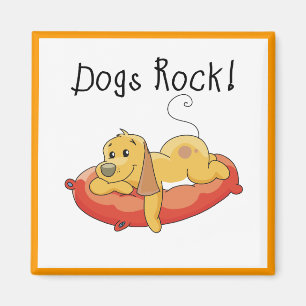 Hundefelsen-T-Shirts und Geschenke Magnet