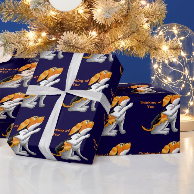 Hundefernrohr Geschenkpapier (Feiertage)