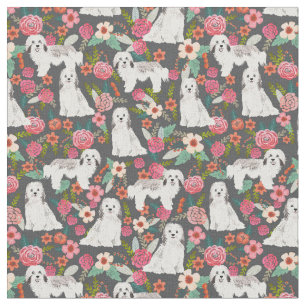 Hundeflorale Stoff