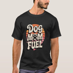Hundefrau Brennstoff Retro Herz mit Pfote Sonnenun T-Shirt