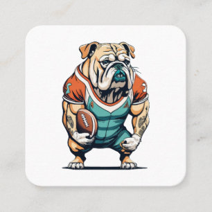 Hundefreund Basketballspieler Quadratische Visitenkarte