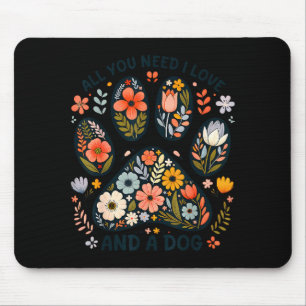 Hundefreund Frieden Liebe Hunde Design Mousepad