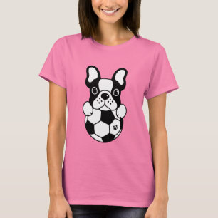 Hundefreund Fußball-Mama Geschenk Süßer Welpe Fußb T-Shirt