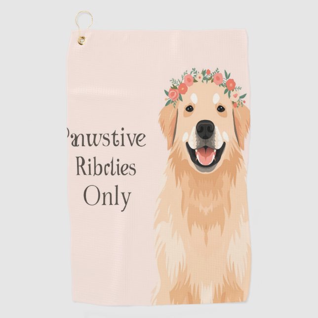 Hundefreund Golfhandtuch (Vorderseite)