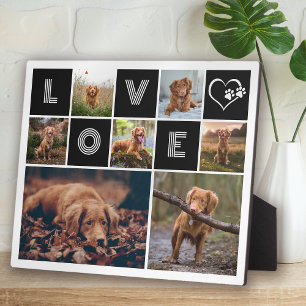 Hundefreund Herz Liebe Fotocollage Fotoplatte