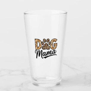 Hundefreund Leopardendruck Pfote Glas