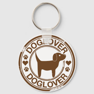 Hundefreund mit Welpe Schlüsselanhänger