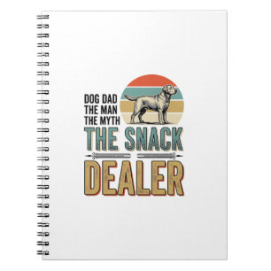 Hundefreund Snack Händler Vintage Hundefan Shirt_1 Notizblock