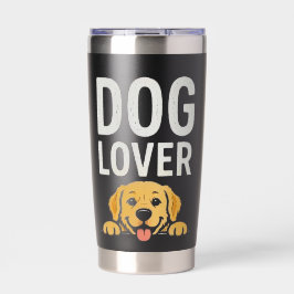 Hundefreund Süße Hunde-Illustration Typografie-Des Thermobecher