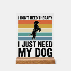 Hundefreund-Therapie-Zitat Vintage-Gravur-Design_1 Acrylschild