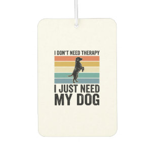 Hundefreund-Therapie-Zitat Vintage-Gravur-Design_1 Autolufterfrischer