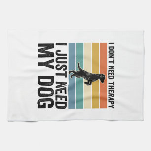 Hundefreund-Therapie-Zitat Vintage-Gravur-Design_1 Geschirrtuch