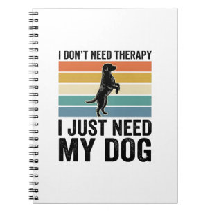 Hundefreund-Therapie-Zitat Vintage-Gravur-Design_1 Notizblock