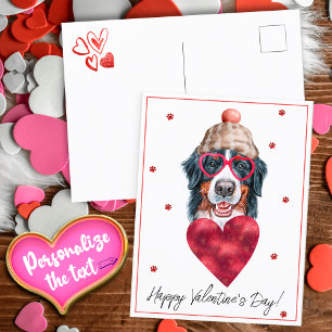 Hundefreund Valentinsgeschenk Berner Sennenhund Feiertagspostkarte
