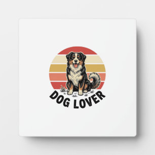 Hundefreund Vintage Gravur Süßer Hund Sonnenunterg Fotoplatte