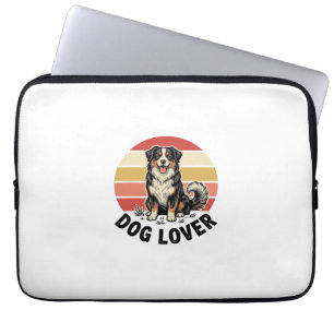 Hundefreund Vintage Gravur Süßer Hund Sonnenunterg Laptopschutzhülle